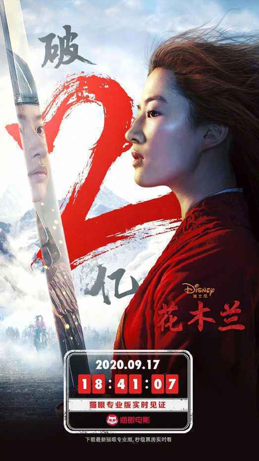 001Y2vtxly1gitu3iykr4j60u01hcjxx02 《八佰》受新片冲击较小 《花木兰》内地票房突破2亿关口
