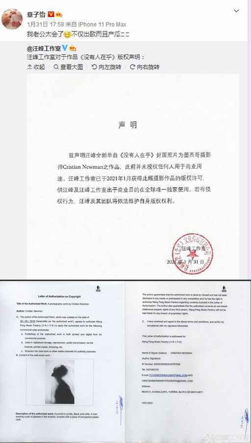 章子怡力挺老公