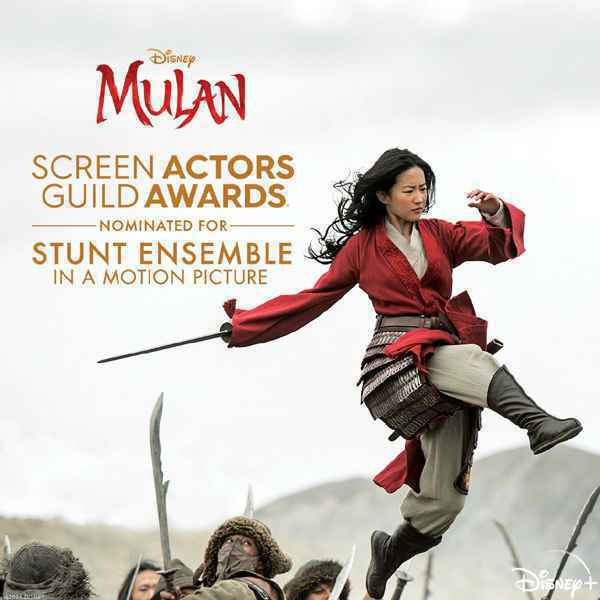 查德维克博斯曼获演员工会奖男主配双提名《花木兰》提名最佳特技群戏