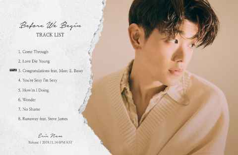 唱出爱情里的深刻瞬间?Eric Nam〈Before We Begin〉发行在即!