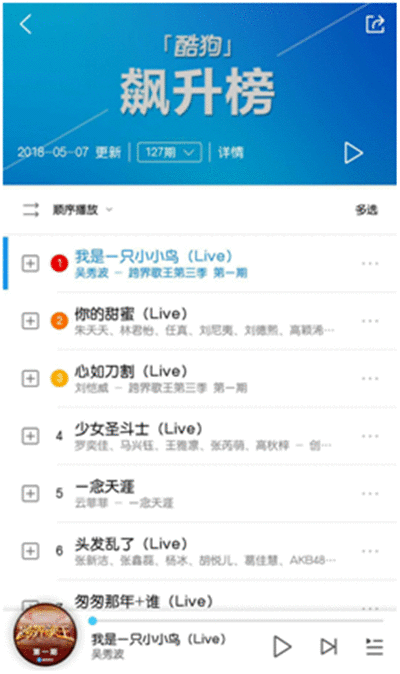 王源歌曲上线酷狗音乐三天评论直逼1万