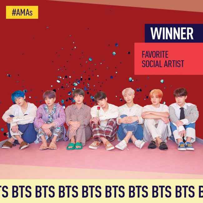 连续两年获奖!BTS 于《2019 全美音乐奖》成为三冠王!