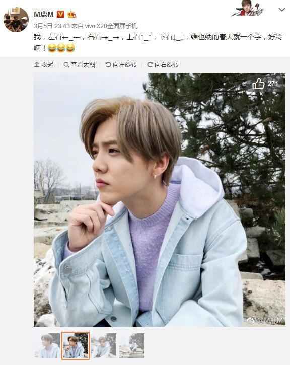 鹿晗毛衣起球 回击网友这是设计多学习