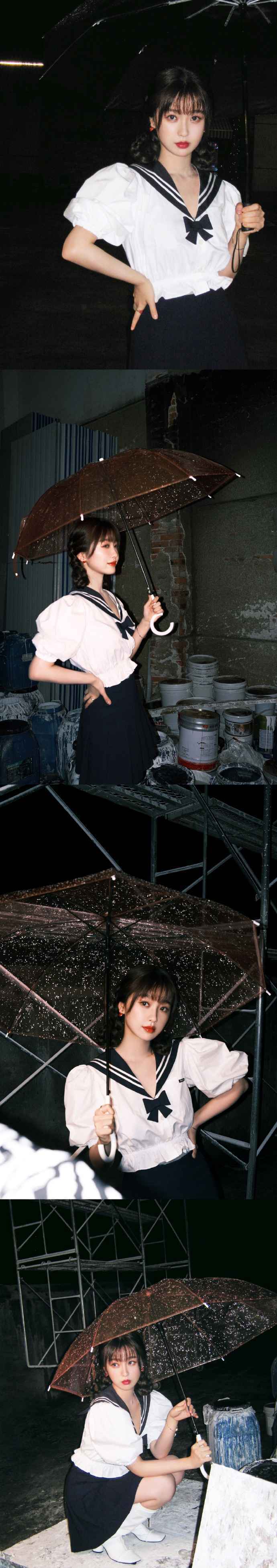 虞书欣夜间制服机车大片 机车配甜妹绝绝子