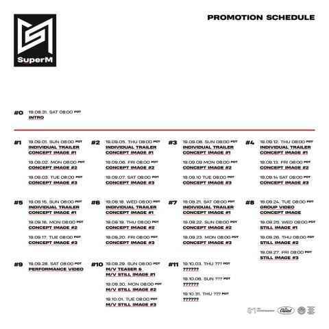 SuperM将於10月4日公开迷你一辑!由李秀满亲自制作 并收录5首魅力歌曲