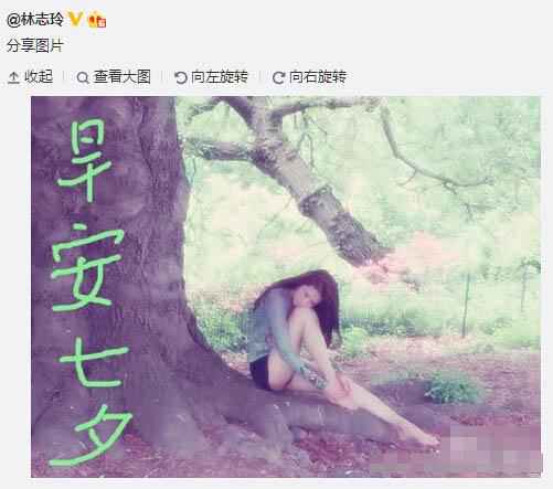 41岁林志玲坐树根姿态优雅 修长美腿逆天