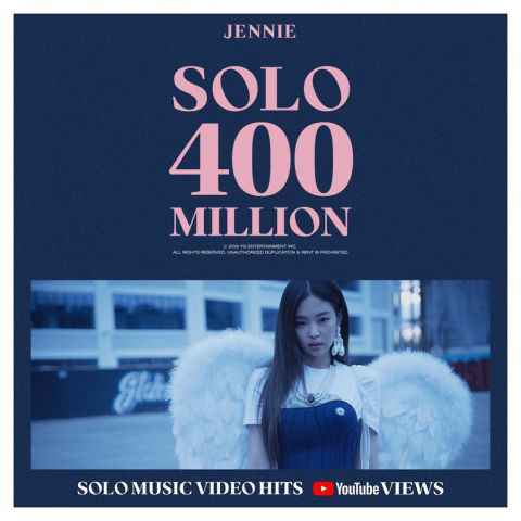 Jennie〈SOLO〉MV 破四亿 开创韩国个人女歌手新纪录！