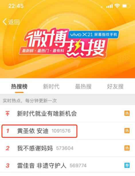 “黄圣依安迪”登上微博热搜第一,黄圣依表态要做真正的超人妈妈