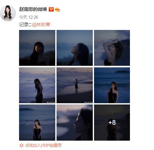 赵露思海边光影氛围感大片